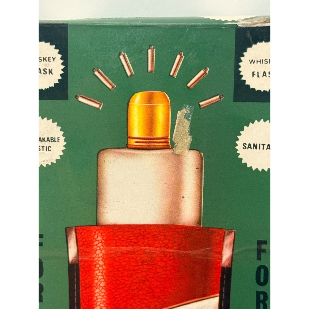 Vintage First Aid Emergency Novelty Whiskey Flask w/Belt Loop by & Box Gag Xmas - Picture 3 of 6